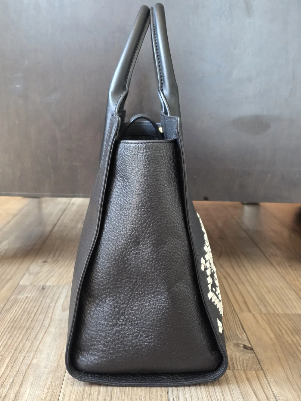Kate Spade Flynn Street Meriwether Large Leather Tote Bag - Black/White NWOT